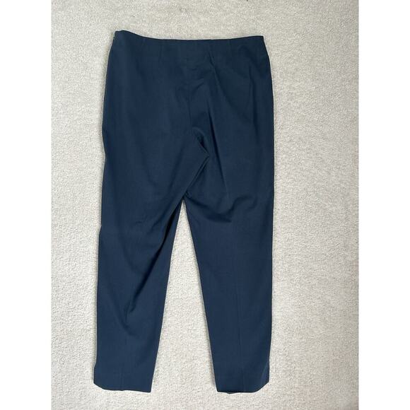 Brunello Cucinelli Womens Navy Blue Work Trousers Size 8 Made in Italy Cotton - Picture 3 of 7